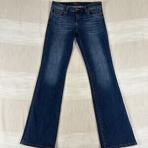 Kut from the Kloth Womens Sz 8S Jeans Medium Wash Baby Bootcut Denim Inseam 32"